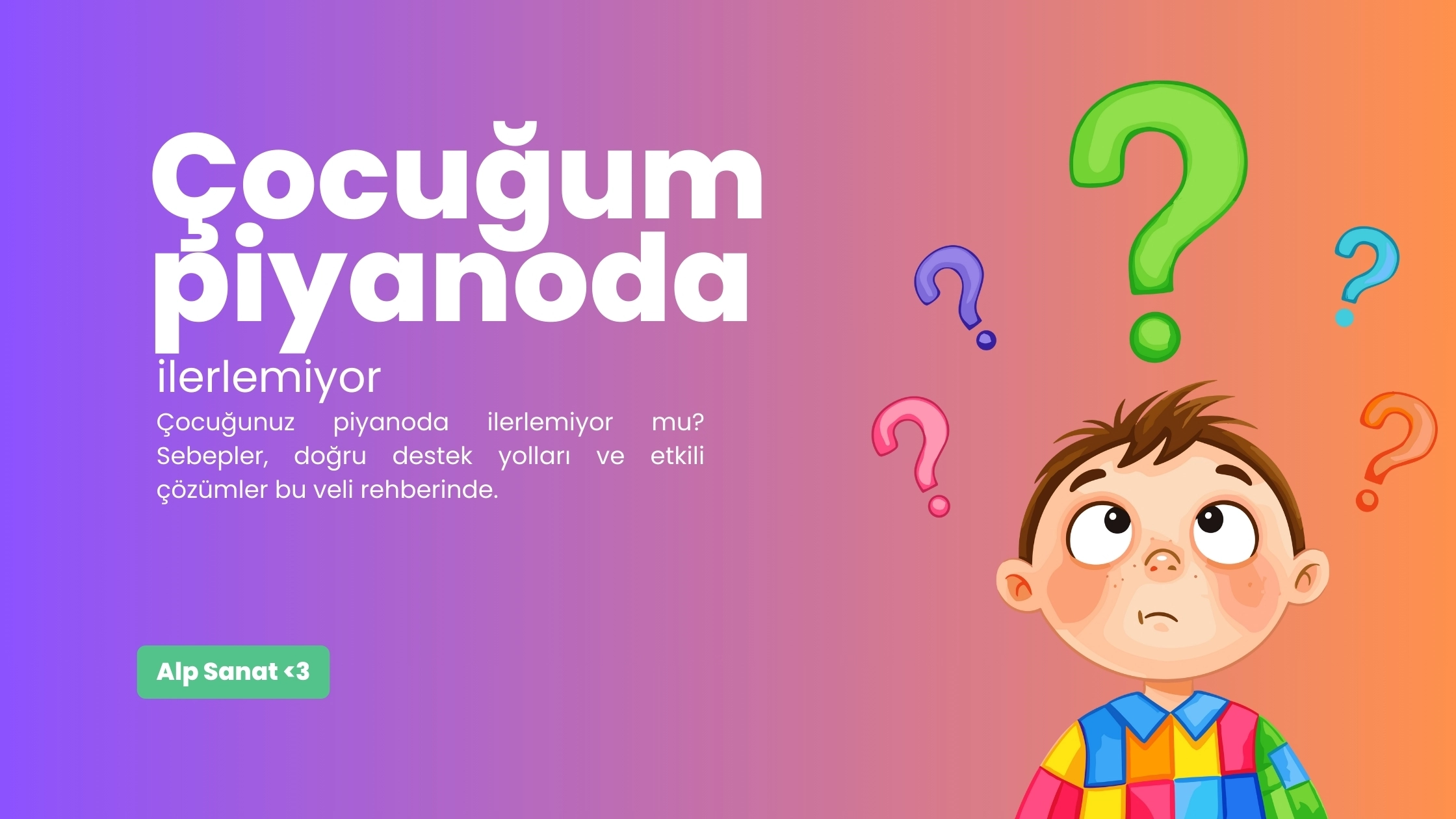 Çocuğum piyanoda ilerlemiyor mu? Piyano dersinde zorlanan çocuk